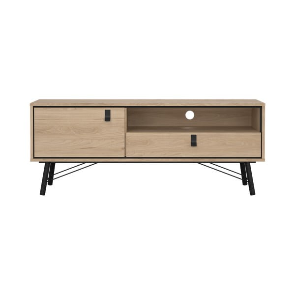 Mobile TV di colore naturale con effetto rovere 150x60x40 cm Ry – Tvilum