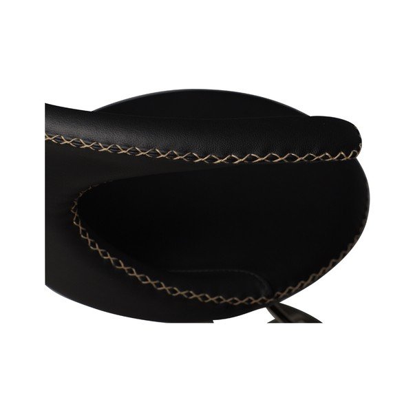 Sedia da bar regolabile nera con seduta in pelle Flair - DAN-FORM Denmark-image-2