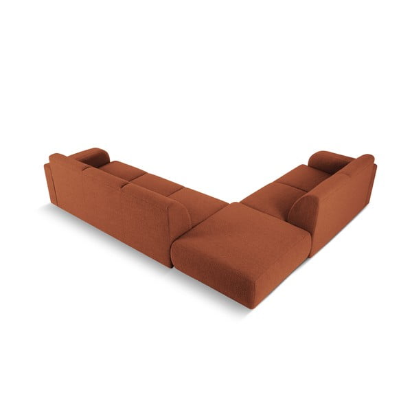 Divano angolare marrone in tessuto bouclé (angolo sinistro) Molino - Micadoni Home-image-3