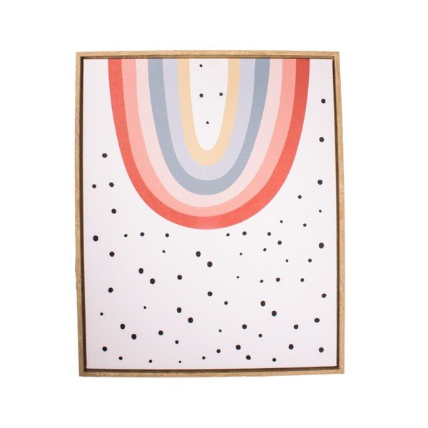 Quadro murale in cornice Dotty Rainbow, 40 x 50 cm - Dakls