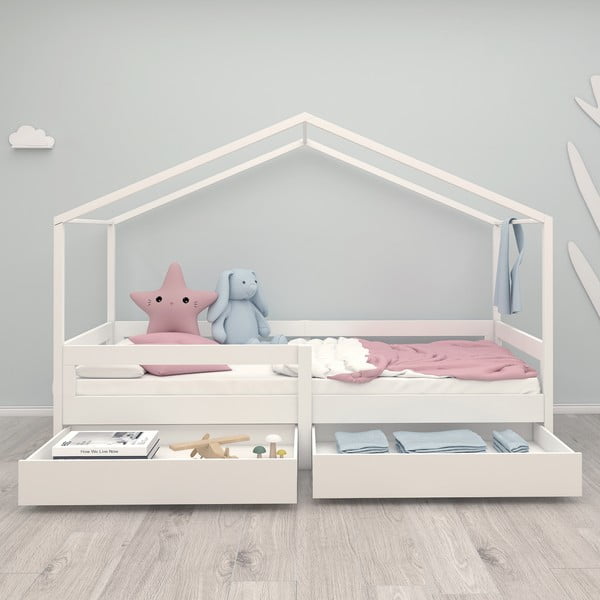 Letto bianco per bambini 90x200 cm - Roba-image-2
