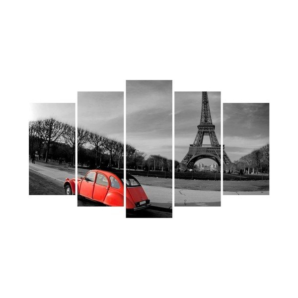 Quadro a più parti Romantico Eiffel, 102 x 60 cm - 3D Art