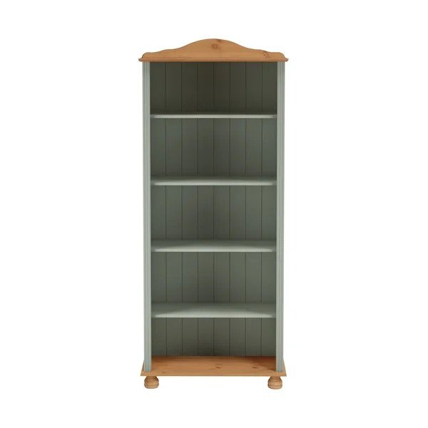 Libreria verde/colore naturale chiaro in pino massiccio 77x181x31 cm Mette – Støraa