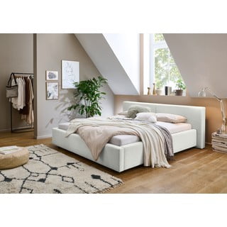 Letto matrimoniale imbottito bianco rete non inclusa 140x200 cm Cube – Meise Möbel