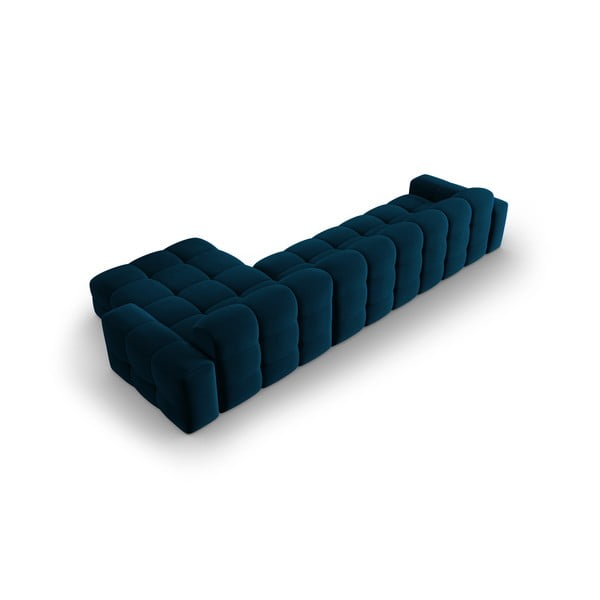Divano angolare in velluto blu scuro (angolo destro) Kendal - Micadoni Home-image-4