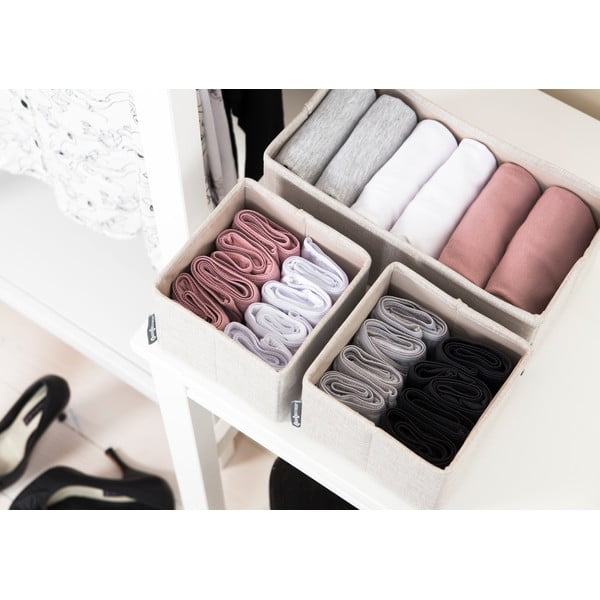 Set di 3 organizer per cassetti beige - Bigso Box of Sweden-image-3