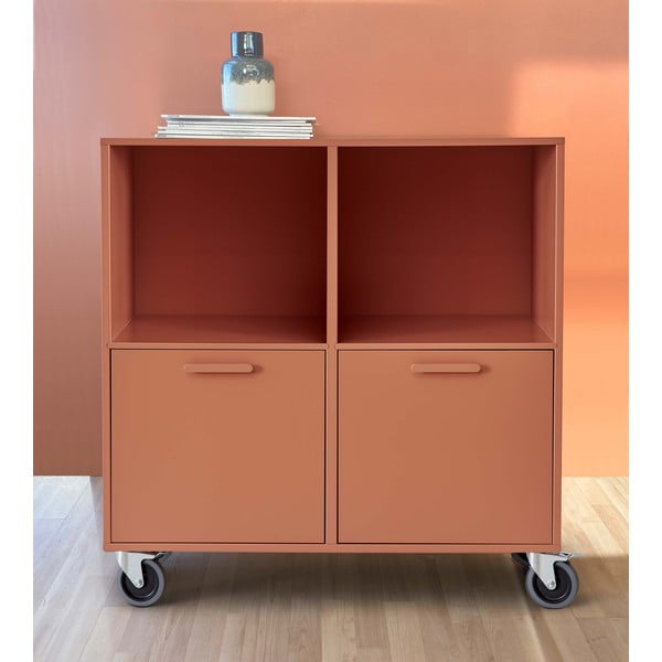 Cassettiera mobile rosso mattone Keep by Hammel - Hammel Furniture-image-1