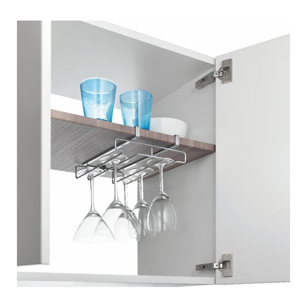 Supporto da appendere per 8 bicchieri Vetro, lunghezza 20 cm - Metaltex-image-2