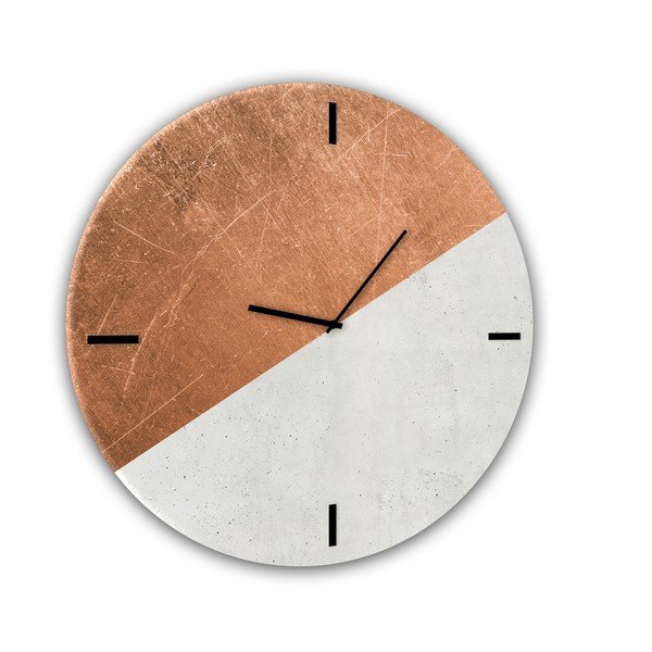 Orologio da parete in vetro Half Coper, ø 30 cm Half Copper - Styler-image-1