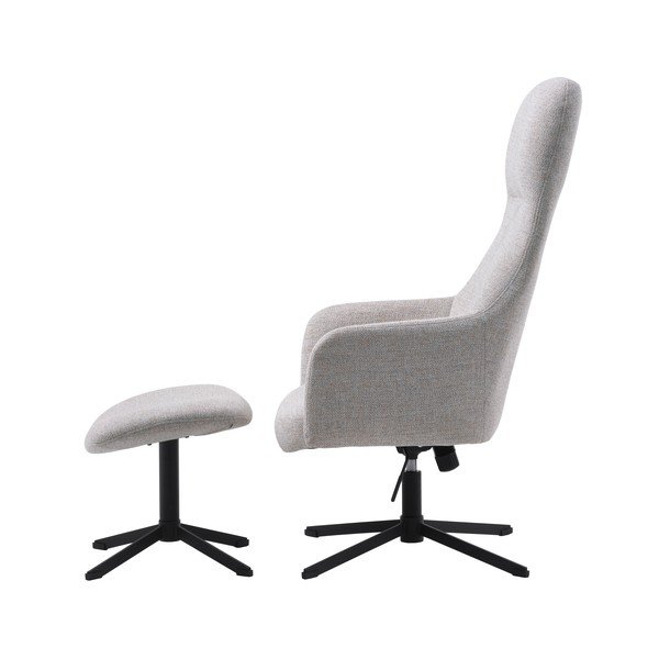 Poltrona da relax grigio chiaro girevole Manning – Unique Furniture-image-4