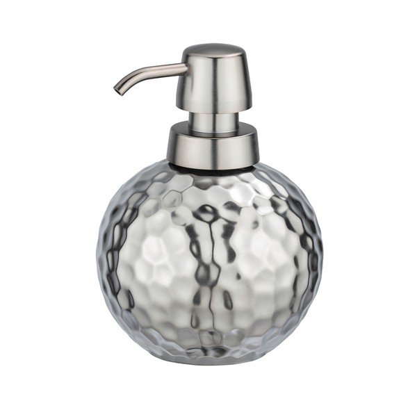 Distributore di sapone in ceramica color argento Luna, 500 ml Lunas - Wenko