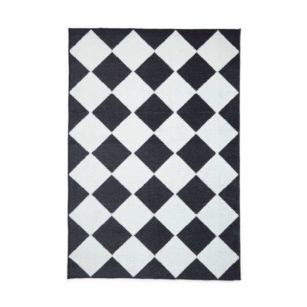 Tappeto bianco e nero lavabile 160x230 cm Lyna Charcoal&White – Think Rugs