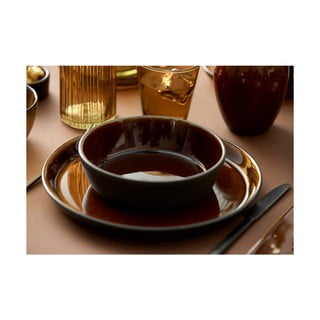 Piatto in gres marrone ø 27 cm Mensa - Bitz