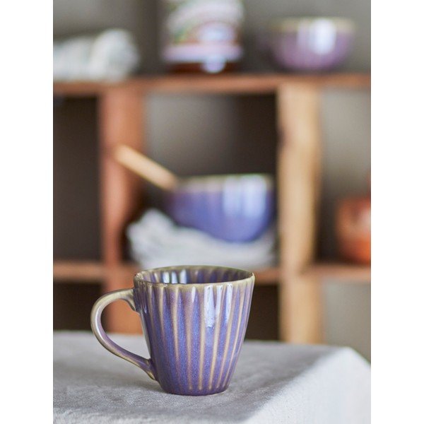 Tazza viola scuro in gres 220 ml Latina – Bloomingville-image-1