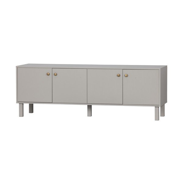 Tavolo TV in pino grigio chiaro 160x56 cm Madu - WOOOD-image-4