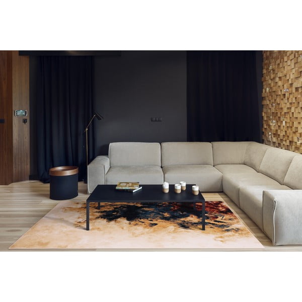 Tappeto in lana 133x180 cm Burst dark beige - Agnella-image-1