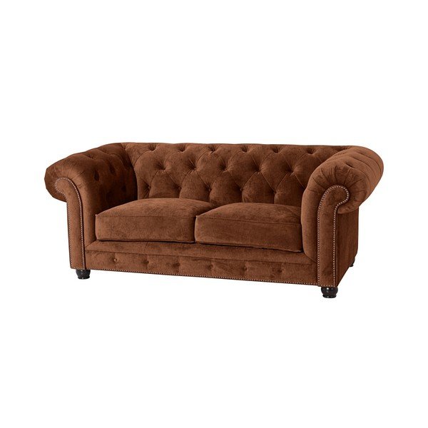 Divano Orleans Velvet marrone, 196 cm - Max Winzer-image-1