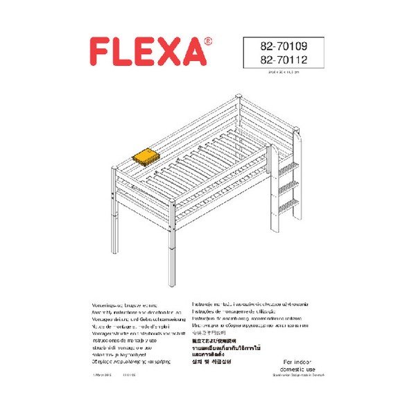 Porta tablet sospeso bianco per il letto dei bambini White - Flexa-image-1