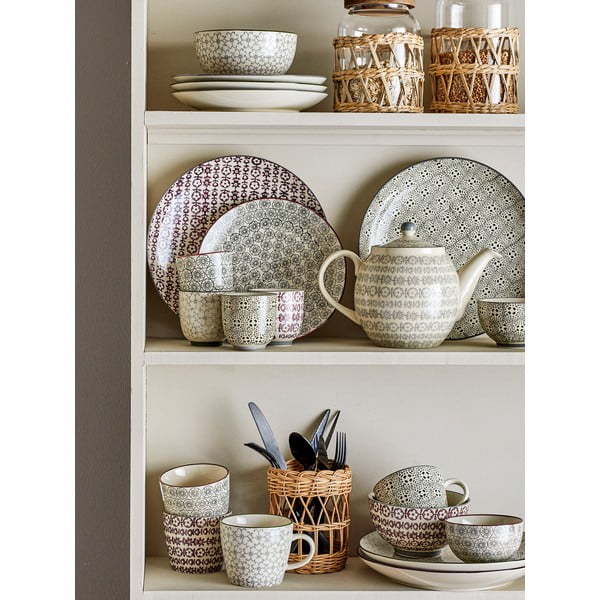 Set di 4 piatti in gres, ø 25 cm Karine - Bloomingville-image-1