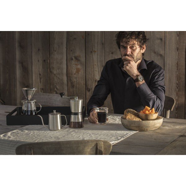 Set per caffè a goccia argentato in acciaio inox 500 ml Slow Coffee – Leopold Vienna-image-2