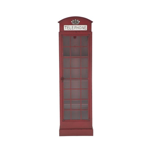 Vetrina in ferro rosso London Telephone Booth, altezza 180 cm - Mauro Ferretti