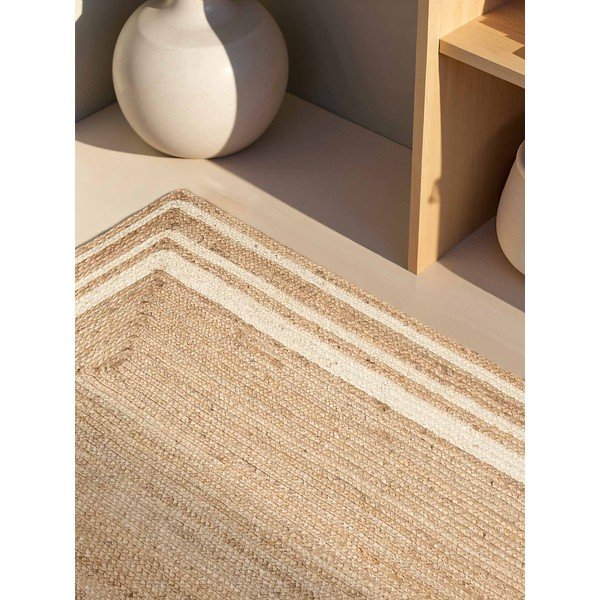 Tappeto color crema/di colore naturale in iuta reversibile/tessuto a mano 120x170 cm Jutta – Hanse Home-image-2
