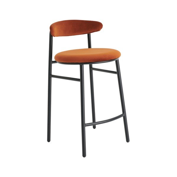 Sgabello da bar marrone cognac in metallo (altezza della seduta 66 cm) Doggi – Ellos Home