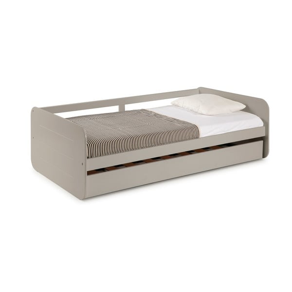 Letto per bambini grigio con letto estraibile , 90 x 190 cm Redona - Marckeric-image-3