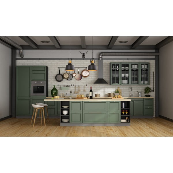 Lampadario in nero e oro con paralume in metallo ø 22 cm Monroe - GTV-image-1