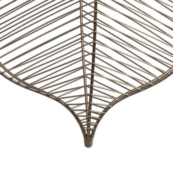 Lampadario di colore oro con paralume in metallo - Ixia-image-3