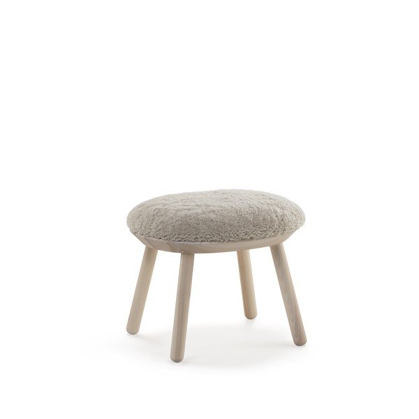Pouf in lana di pecora beige Naïve - EMKO-image-2