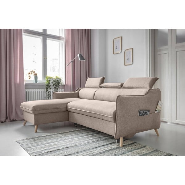 Divano letto angolare beige (angolo sinistro) Sweet Harmony - Miuform-image-4