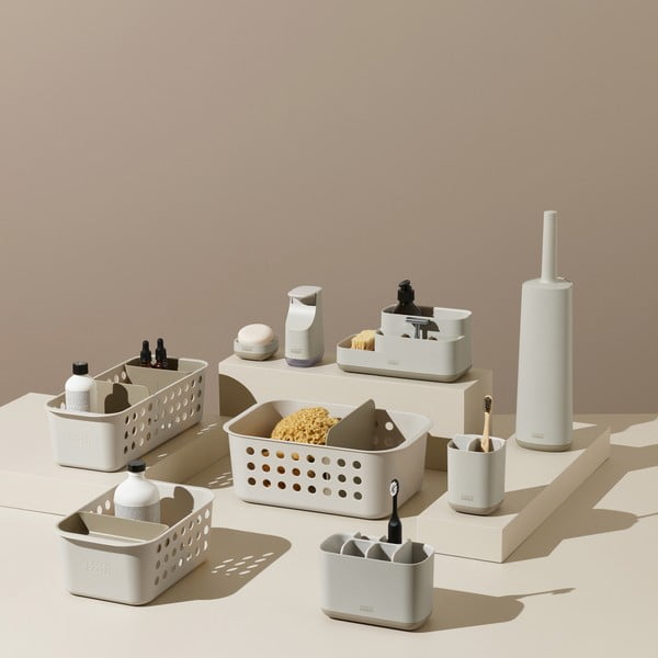 Portaspazzolino verticale beige in plastica EasyStore – Joseph Joseph-image-3