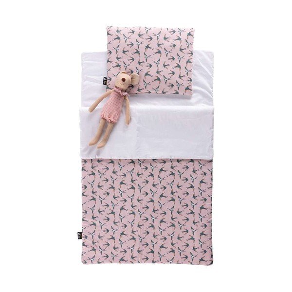 Sacco a pelo per bambini Pink & Swallows - Yellow Tipi-image-1