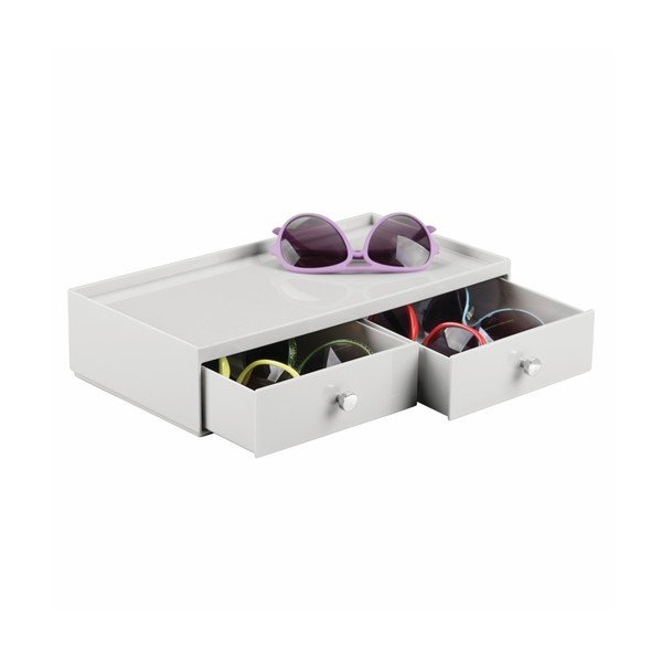 Bílý organizér se 2 zásuvkami InterDesign Desk-image-3
