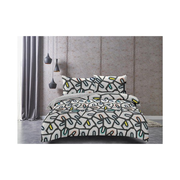 Biancheria da letto matrimoniale Insanity Louny in cotone sateen, 200 x 220 cm - DecoKing-image-1