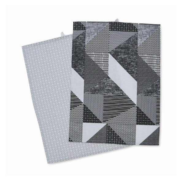 Set di strofinacci in cotone 2 pz 50x70 cm Larsson Geo – Catherine Lansfield