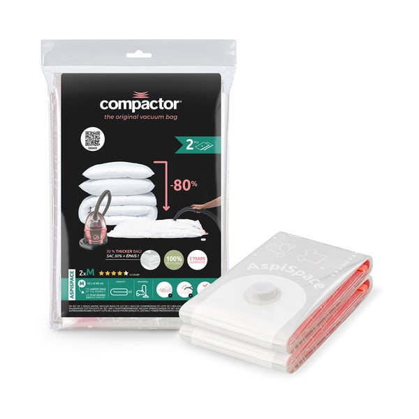 Sacchetti per il vuoto in set da 2 pezzi Premium Valve M - Compactor