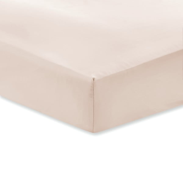 Lenzuolo classico in cotone sateen beige, 90 x 190 cm - Bianca