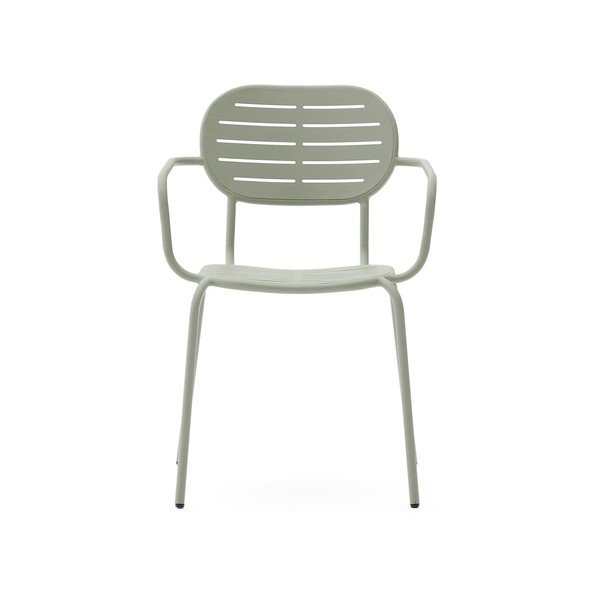 Sedia da giardino in metallo color menta Brai - Kave Home-image-2