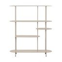 Scaffale beige in metallo 118x139x31 cm Rieti – House Nordic