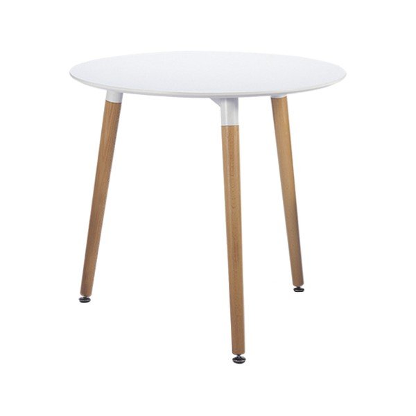 Bílý jídelní stůl Leitmotiv Elementary, ø 80 cm