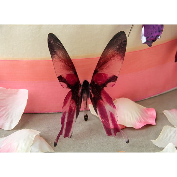 Set di 18 adesivi rosa 3D Farfalle - Ambiance-image-3