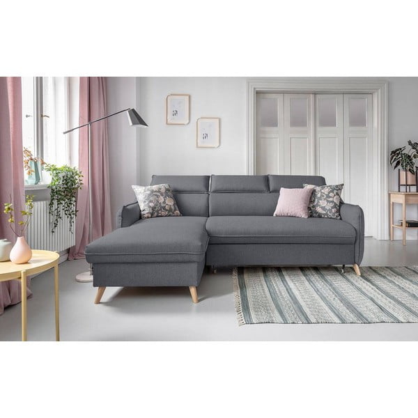 Divano letto angolare grigio scuro (angolo sinistro) Sweet Harmony - Miuform-image-3