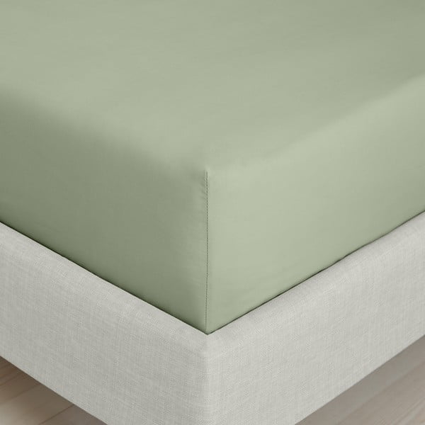 Lenzuolo con angoli verde in percalle di cotone 150x200 cm Cotton Percale – Bianca-image-3