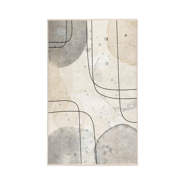 Tappeto grigio/color crema lavabile 80x150 cm Simple Lines – Mila Home