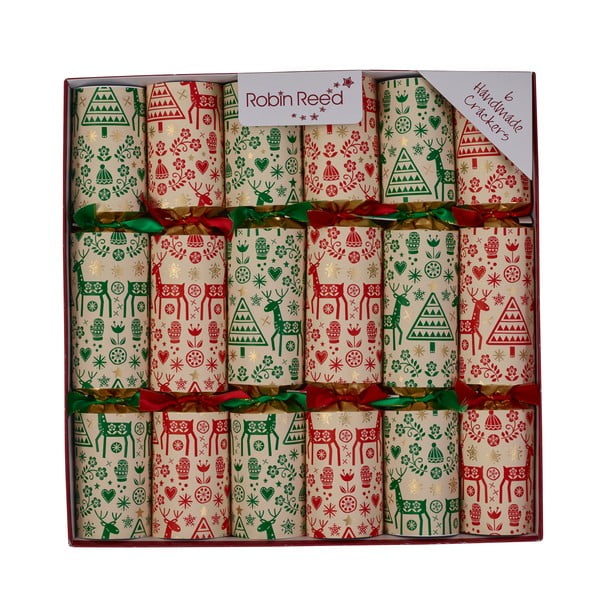 Set di cracker natalizi 6 pz Festive Folklore – Robin Reed