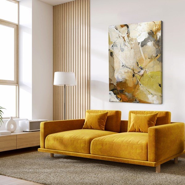 Dipinto stampato/con elementi dipinti a mano dipinto su tela 90x118 cm Everlast – Malerifabrikken-image-1