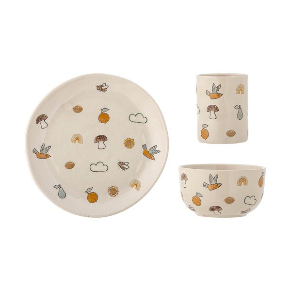 Set da pranzo per bambini in gres 3 pz Agnes – Bloomingville Mini