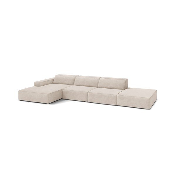 Divano angolare componibile color crema (con penisola a sinistra/con chaise lounge) Jodie – Micadoni -image-1